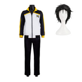 Natsuki Subaru Black and White Sportswear Cosplay Costume Outfit Halloween Carnival Suit