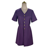 Evil Dead Rise Beth Women Purple Dress Cosplay Costume Outfit Halloween Carnival Suit