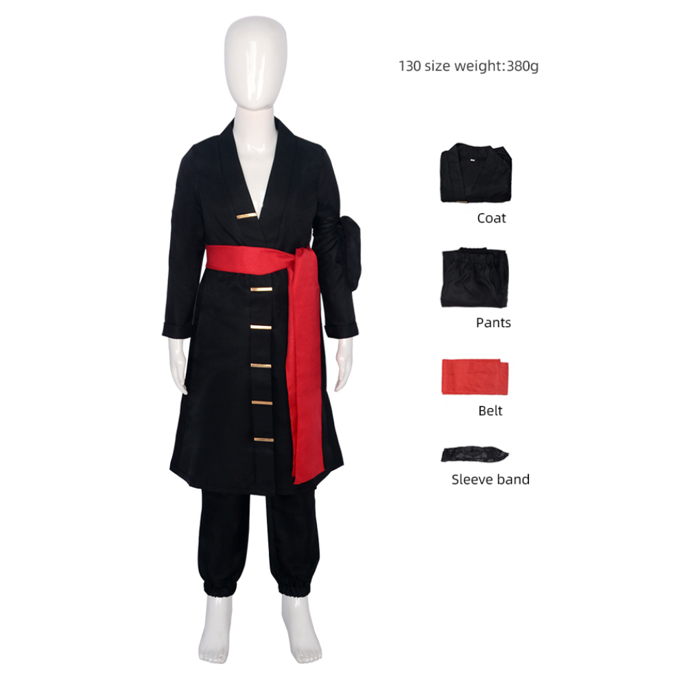 Egghead Suits Egghead Arc Roronoa Zoro Kids Children Black Outfit Cosplay Costume Ou ...