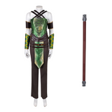 Movie Mortal Kombat 2 Jade Women Green Outfit Cosplay Costume Outfit Halloween Carnival Suit