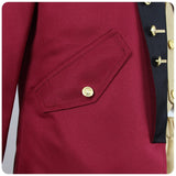 President George Washington Red Outfit Cosplay Costume Outfit Halloween Carnival Suit