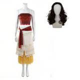 Moana Moana Women Red Tribal Outfit Cosplay Costume Outfit Halloween Carnival Suit