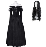 Beetlejuice 2024 Delores Women Black Dress Cosplay Costume Outfits Halloween Carnival Suit