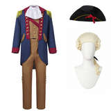 President George Washington Blue Outfit Cosplay Costume Outfit Halloween Carnival Suit
