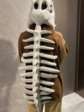 Toy Gray Dinosaur Skeleton Headpiece Cosplay Prop Halloween Carnival Costume Accessories