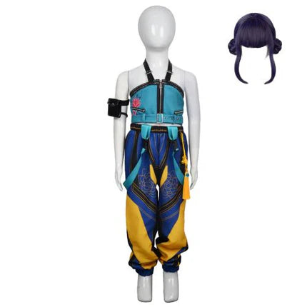 KPop Demon Hunters Zoey Kids Children Blue Suit Cosplay Costume Outfits Halloween Carnival Suit