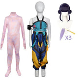 KPop Demon Hunters Zoey Kids Children Blue Suit Cosplay Costume Outfits Halloween Carnival Suit