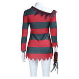 A Nightmare On Elm Street Freddy Krueger Red Classic Outfit Cosplay Costume Outfits Halloween Carnival Suit