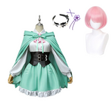 Season 4 Ram Women Green Outfit with Cape Cosplay Costume Outfit Halloween Carnival Suit