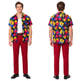 Ace Ventura Jr Pet Detective Ace Ventura Printed Shirt Set Cosplay Costume Outfit Halloween Carnival Suit