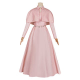 Agatha All Along Lilia Calderu Women Pink Dress Cosplay Costume Outfits Halloween Carnival Suit