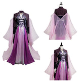 Agatha: Darkhold Diaries Agatha Harkness Women Purple Dress Cosplay Costume Outfit Halloween Carnival Suit