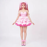 Alien Stage MIZi Women Pink Dress Cosplay Costume Outfit Halloween Carnival Suit