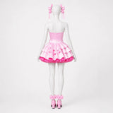 Alien Stage MIZi Women Pink Dress Cosplay Costume Outfit Halloween Carnival Suit