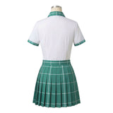 Alien Stage Sua White and Green Pleated Skirt Cosplay Costume Outfit Halloween Carnival Suit