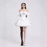 Alien Stage Sua Women White Dress Cosplay Costume Outfit Halloween Carnival Suit