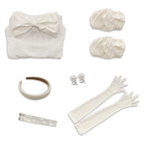 Alien Stage Sua Women White Dress with Bow Cosplay Costume Outfit Halloween Carnival Suit