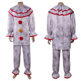 American Horror Story 13 Twisty Clown Gray Outfit Cosplay Costume Outfit Halloween Carnival Suit