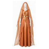Andor Women Orange Dress Cosplay Costume Outfit Halloween Carnival Suit