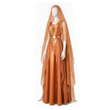 Andor Women Orange Dress Cosplay Costume Outfit Halloween Carnival Suit