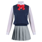 Anime 2.5 Dimensional Seduction Ririsa Amano Women Blue JK Uniform Cosplay Costume