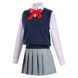 Anime 2.5 Dimensional Seduction Ririsa Amano Women Blue JK Uniform Cosplay Costume