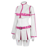 Anime 2.5 Dimensional Seduction Ririsa Amano Women White Pink Dress Set Cosplay Costume