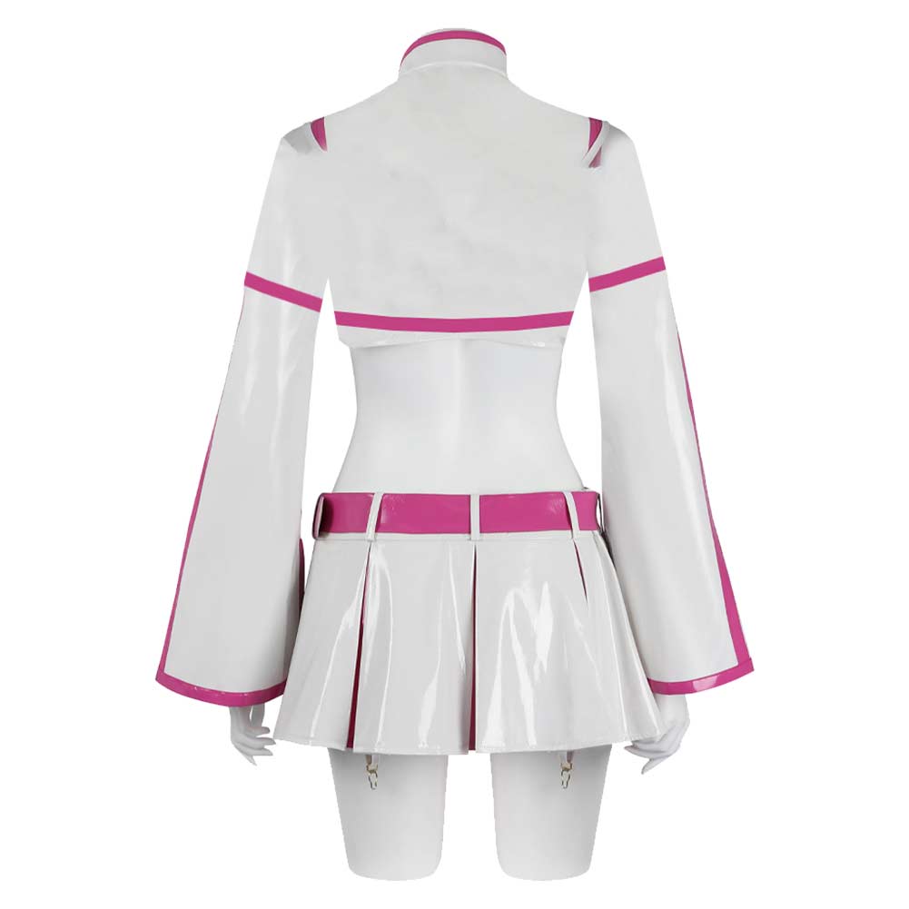 2.5 Dimensional Seduction Ririsa Amano Women White Pink Dress Set Cosp – TrendsinCosplay