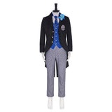 Anime Black Butler Season 4: Public School Arc Lawrence Bluewer Black Outfit Cosplay Costume