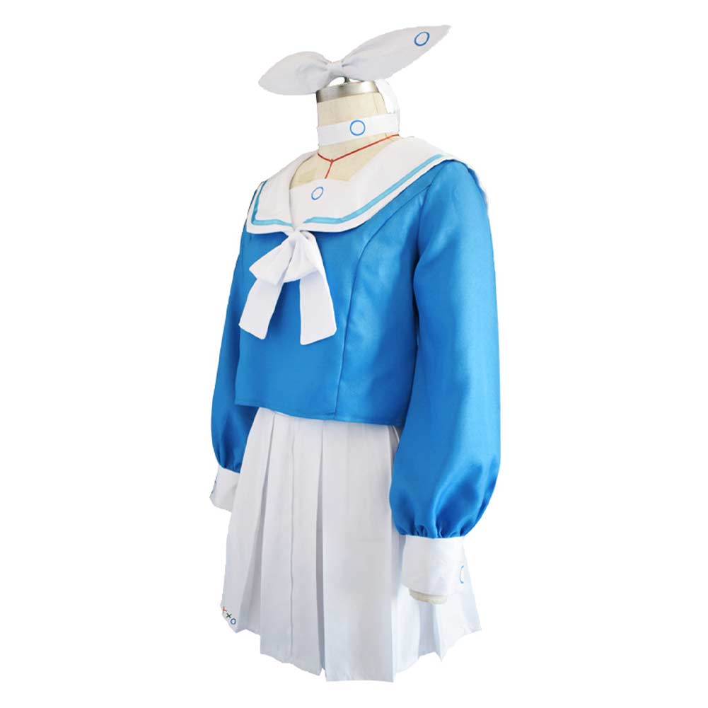 Anime Blue Archive The Animation Arona Women Blue Dress Cosplay