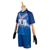 Anime Blue Lock Charles Chevalier Blue Team Uniform Cosplay Costume Outfits Halloween Carnival Suit