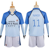 Anime Blue Lock Nagi Seishiro Blue Team Uniform Cosplay Costume Outfits Halloween Carnival Suit