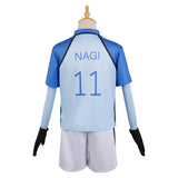 Anime Blue Lock Nagi Seishiro Blue Team Uniform Cosplay Costume Outfits Halloween Carnival Suit