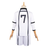 Anime Blue Lock Nagi Seishiro White Uniform Cosplay Costume Outfits Halloween Carnival Suit