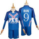 Anime Blue Lock Rin Itoshi Blue Team Uniform Cosplay Costume Outfits Halloween Carnival Suit