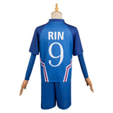 Anime Blue Lock Rin Itoshi Blue Team Uniform Cosplay Costume Outfits Halloween Carnival Suit