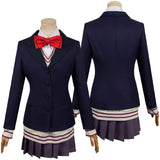 Anime Dandadan Aira Shiratori Women Blue Uniform Dress Cosplay Costume Outfits Halloween Carnival Suit