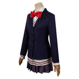 Anime Dandadan Aira Shiratori Women Blue Uniform Dress Cosplay Costume Outfits Halloween Carnival Suit