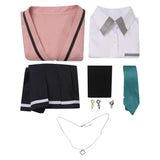 Anime Days with My Stepsister Saki Ayase Women Pink Outfit Cosplay Costume Outfits Halloween Carnival Suit