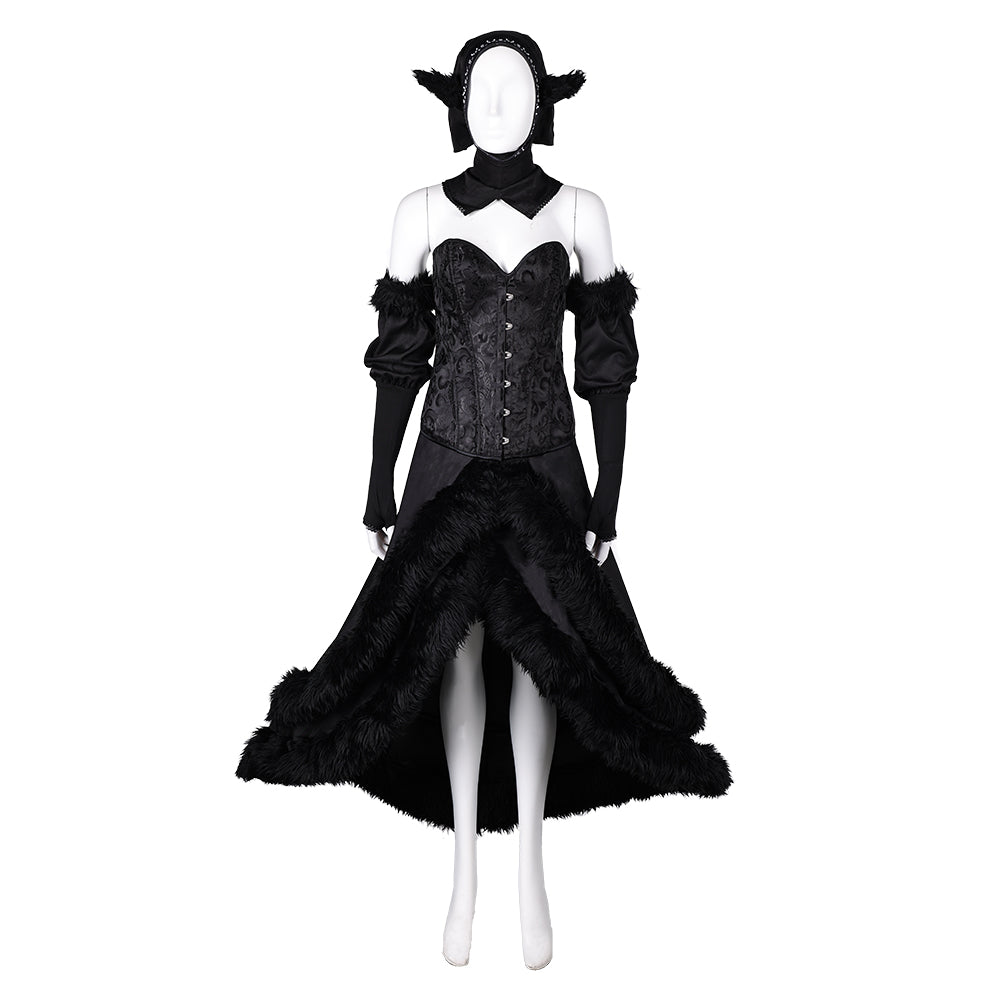 Delicious in Dungeon Marcille Donato Women Black Dress Cosplay Costume TrendsinCosplay Delicious in Dungeon Marcille Donato Women Black Dress Cosplay Costume TrendsinCosplay