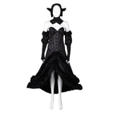 Anime Delicious in Dungeon Marcille Donato Women Black Dress Cosplay Costume Outfits Halloween Carnival Suit