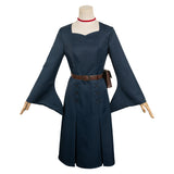 Anime Delicious in Dungeon Marcille Women Dark Blue Dress Cosplay Costume Outfits Halloween Carnival Suit