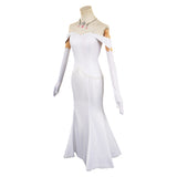 Anime Emilia Women White Dress Cosplay Costume Outfits Halloween Carnival Suit