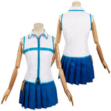 Anime Fairy Tail Lucy Heartfilia Women Blue Dress Cosplay Costume Outfits Halloween Carnival Suit