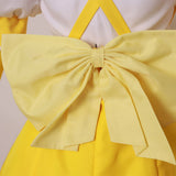 Anime Gushing over Magical Girls Tenkawa Kaoruko Women Yellow Dress Cosplay Costume Outfits Halloween Carnival Suit