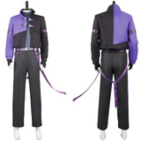 Kaiju No. 8 Soshiro Hoshina Purple Outfit Cosplay Costume Outfits Halloween Carnival Suit