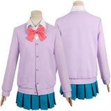 Anime Kimi ni Todoke: From Me to You 2024 Ume Kurumizawa Women Purple Uniform Dress Cosplay Costume