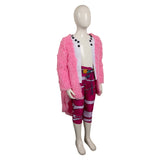 Anime One Piece Donquixote Doflamingo Kids Children Pink Outfit Cosplay Costume Outfits Halloween Carnival Suit