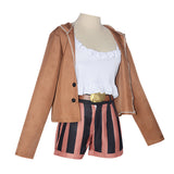 Anime One Piece Jewelry Bonney Women Brown Suit Cosplay Costume Outfits Halloween Carnival Suit