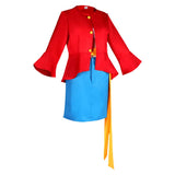 Anime One Piece Monkey D. Luffy Women Red Outfit Cosplay Costume Outfits Halloween Carnival Suit